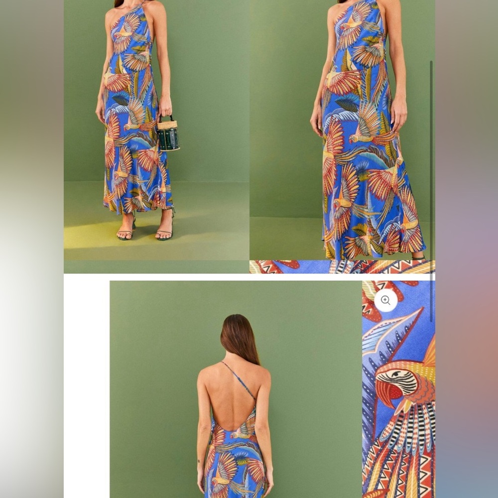 FARm RIO: MACAW FLIGHT BLUE dress